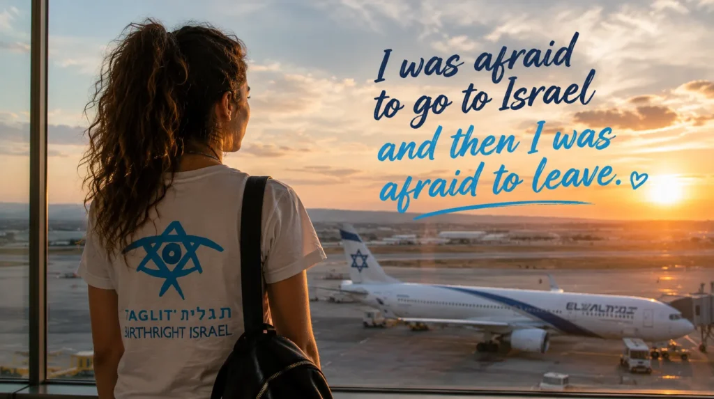 I was afraid to go to Israel and then I was afraid to leave.